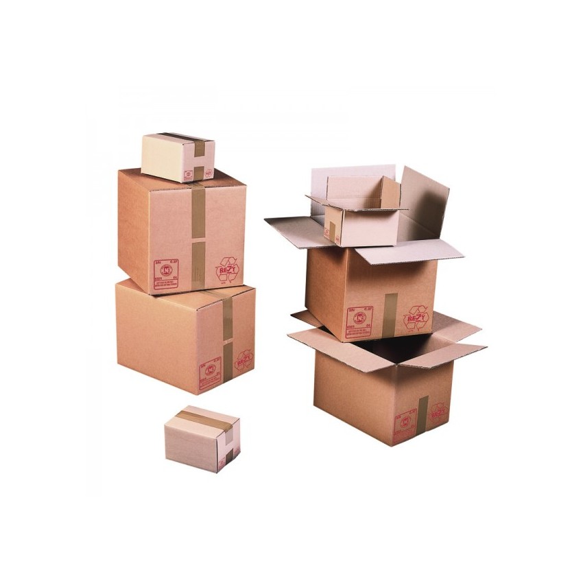 Caisse carton Galia double cannelure avec couvercle