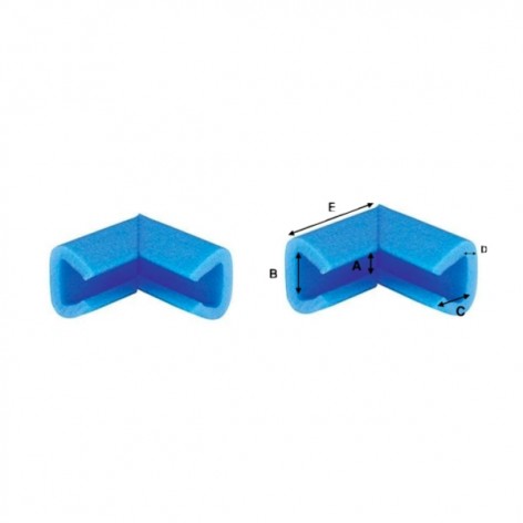 Profilé en coin bleu
