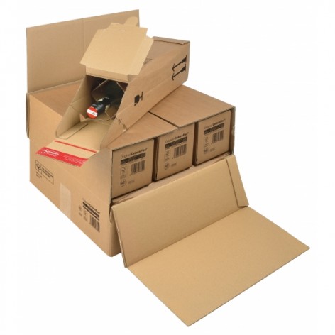 Caisse carton bouteille de vin