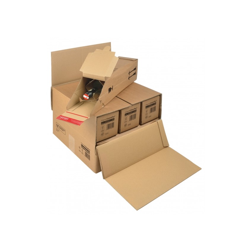 Caisse carton bouteille de vin